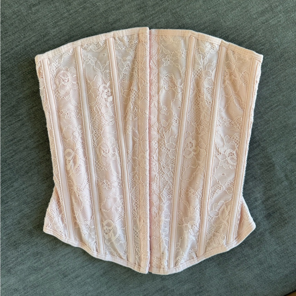 Garage Pink Lace Corset Bustier